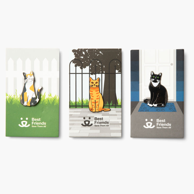 cat pins shown together but sold separately