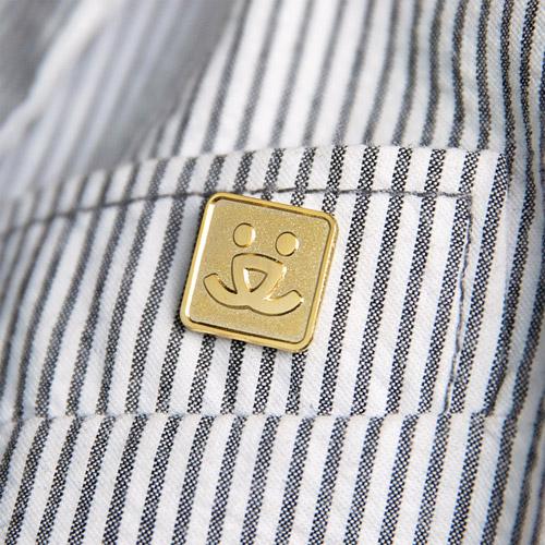 BFAS logo pin on shirt