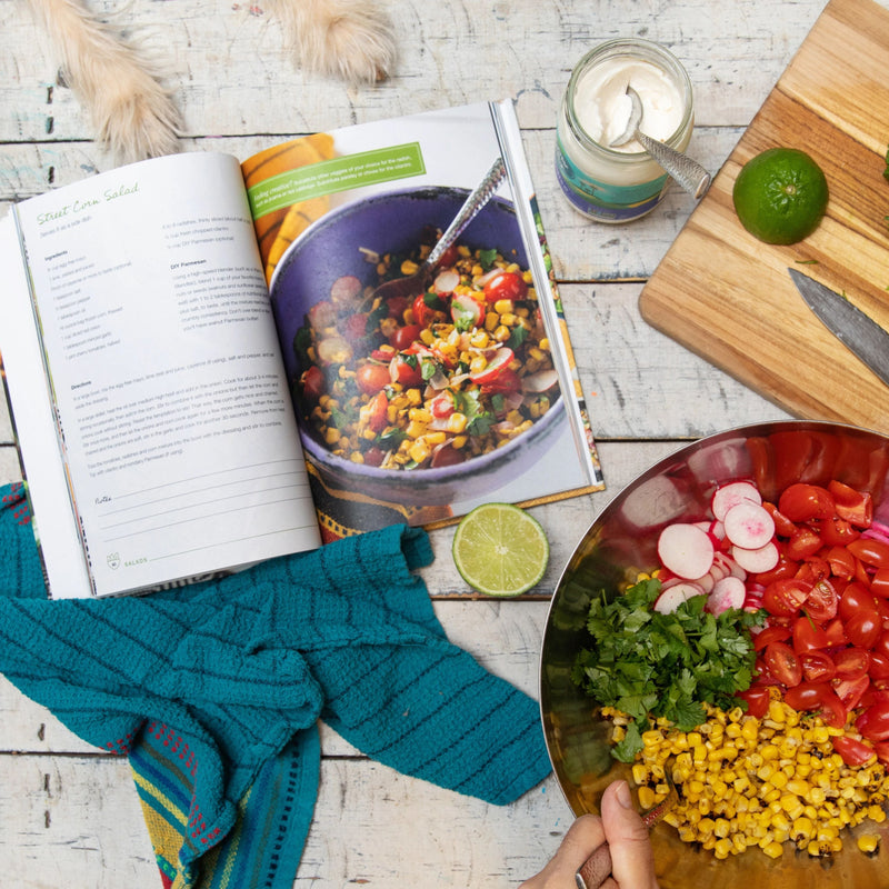 Pictured is the Street Corn Salad, p. 40