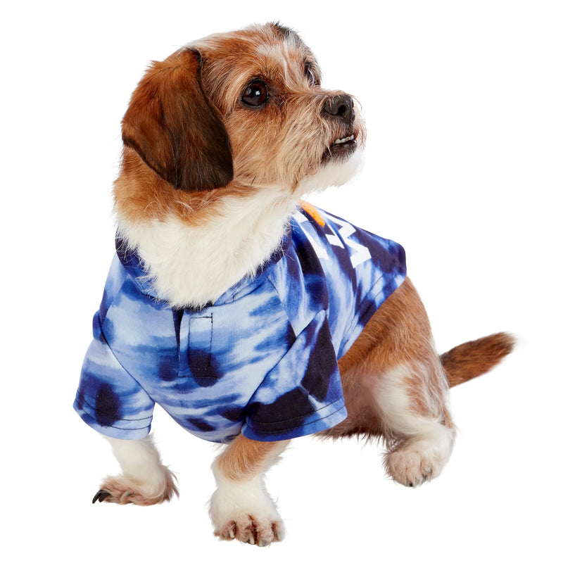 Dog model is wearing size XS