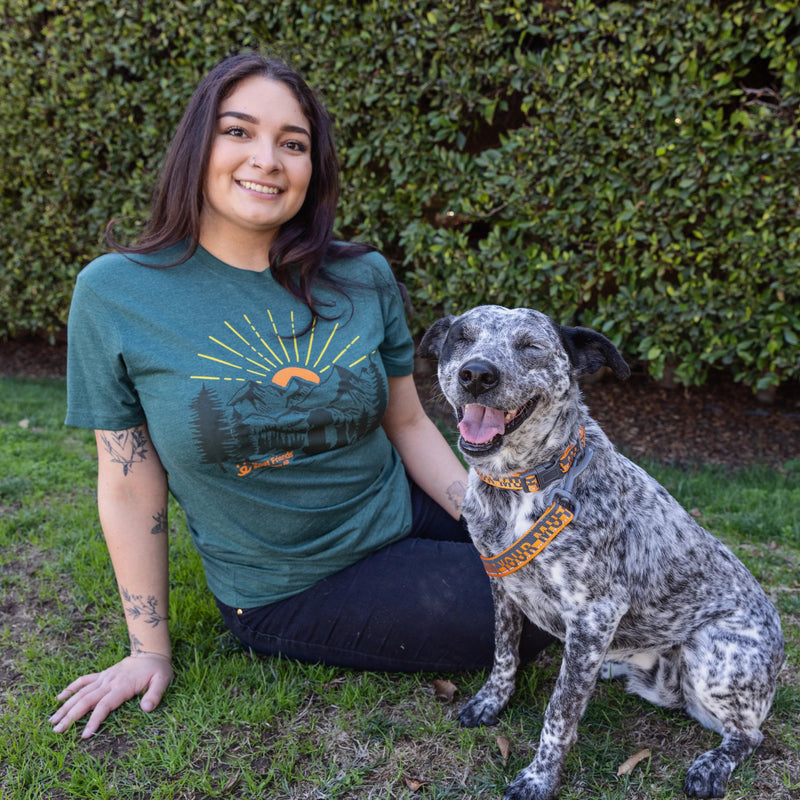 Gidget, 38 lbs, wearing size MD