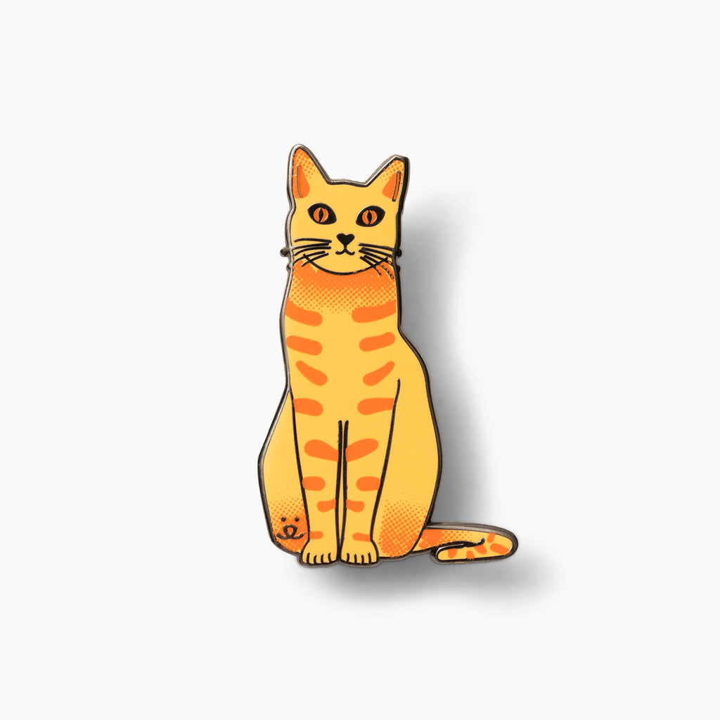 orange tabby cat pin